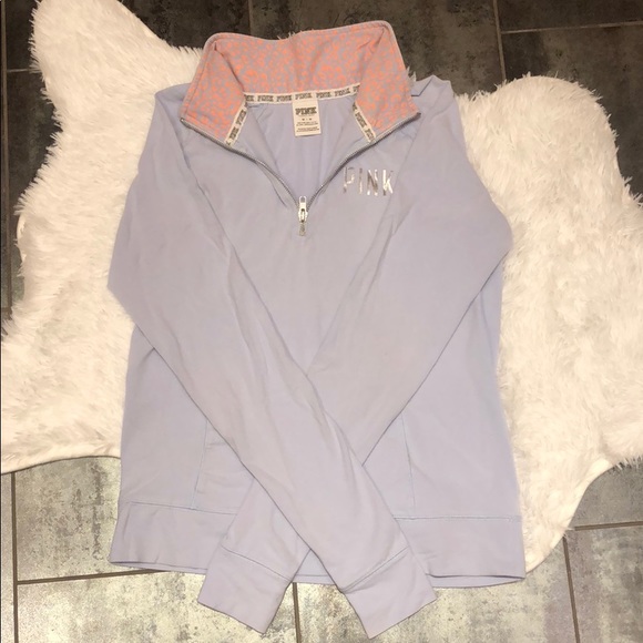 PINK Victoria's Secret Tops - PINK Light Blue 1/4 Zip